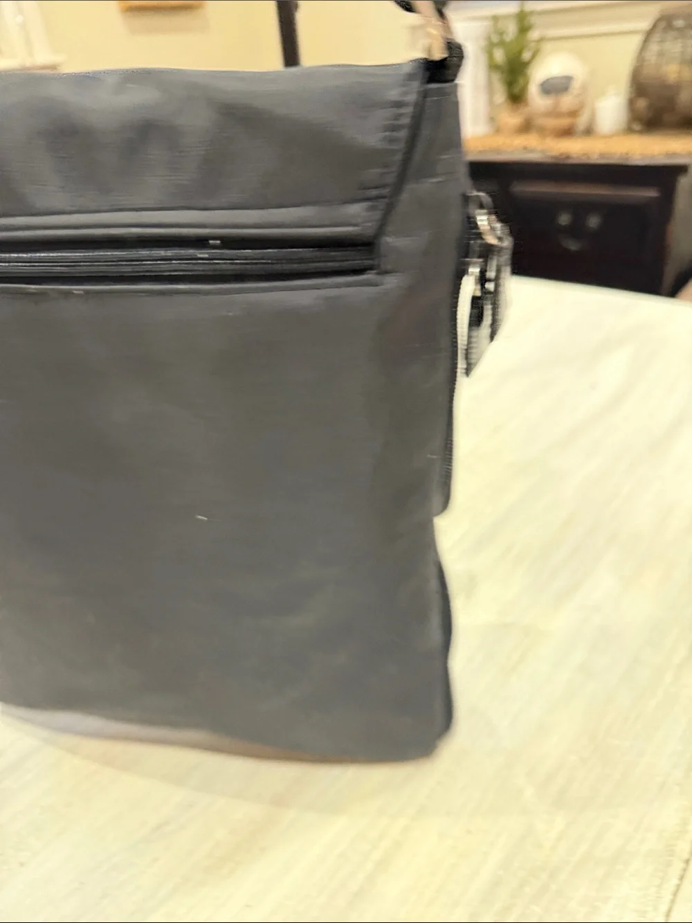 Source Unknown Prada Style Black Nylon Messenger Bag with Adjustable Strap